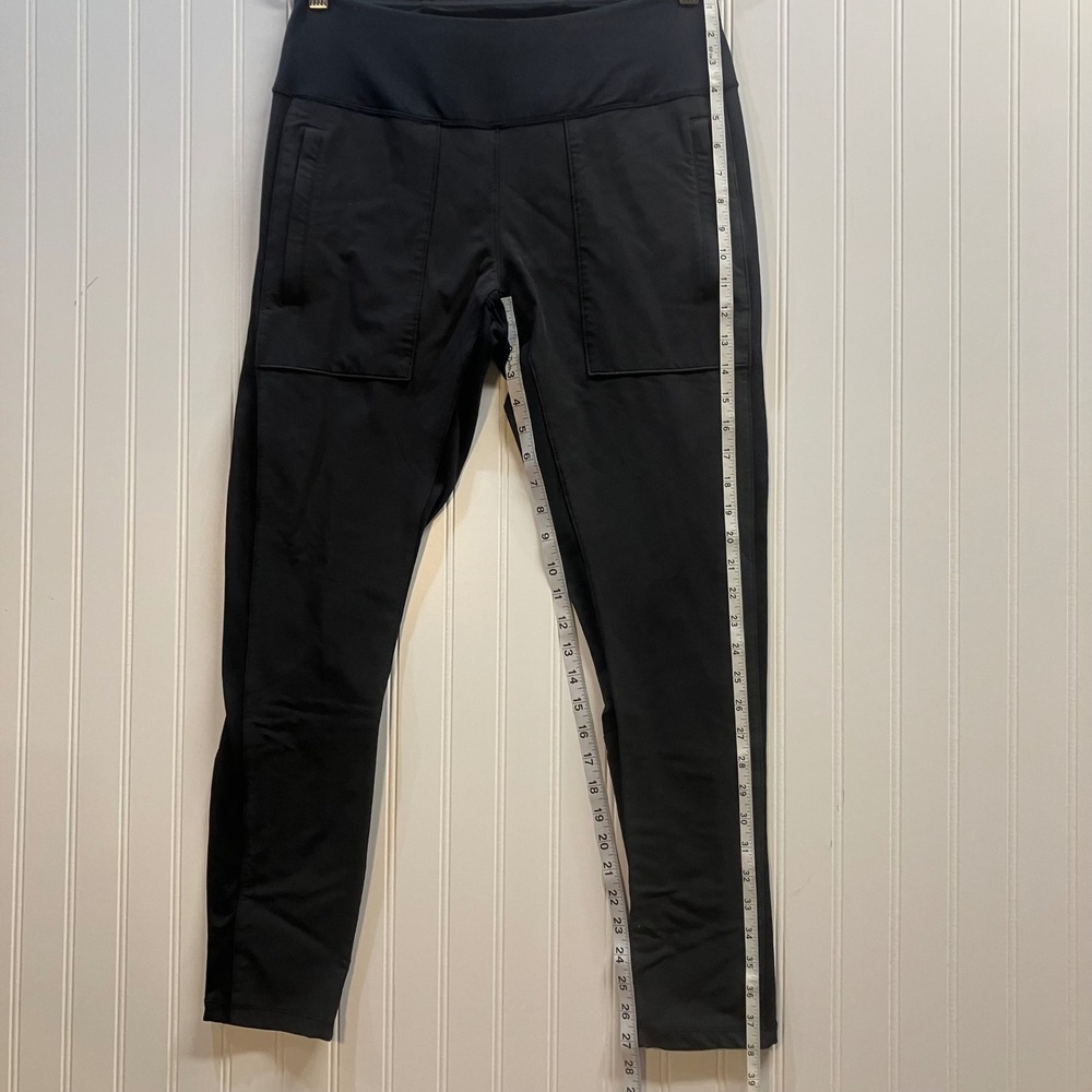 Marmot Womens Black High Waisted Performance Hiking Leggings Large Pockets L - Picture 12 of 14